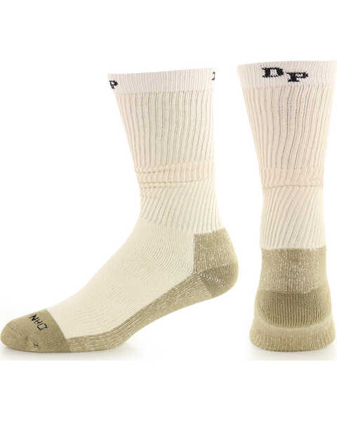 Image #2 - Dan Post Men's 2 Pack Mid-Calf Work & Outdoor Socks, Natural, hi-res