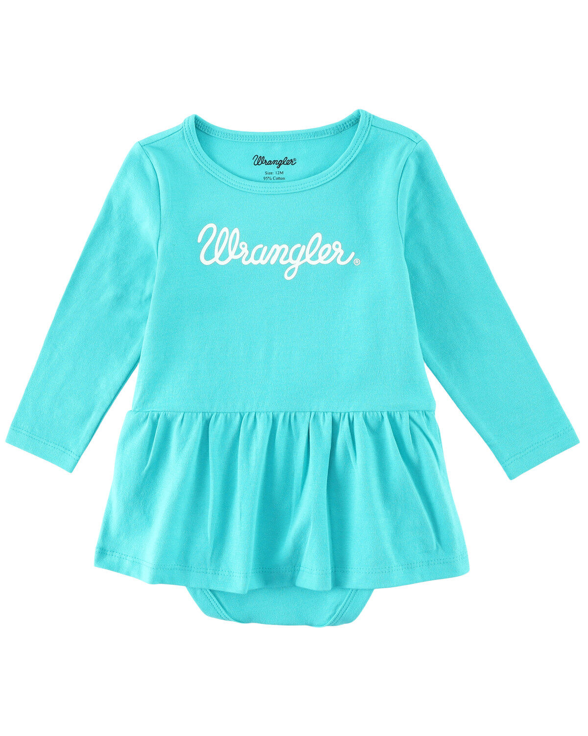 Image #1 - Wrangler Infant Girls' Logo Onesie with Skirt, Light Blue, hi-res