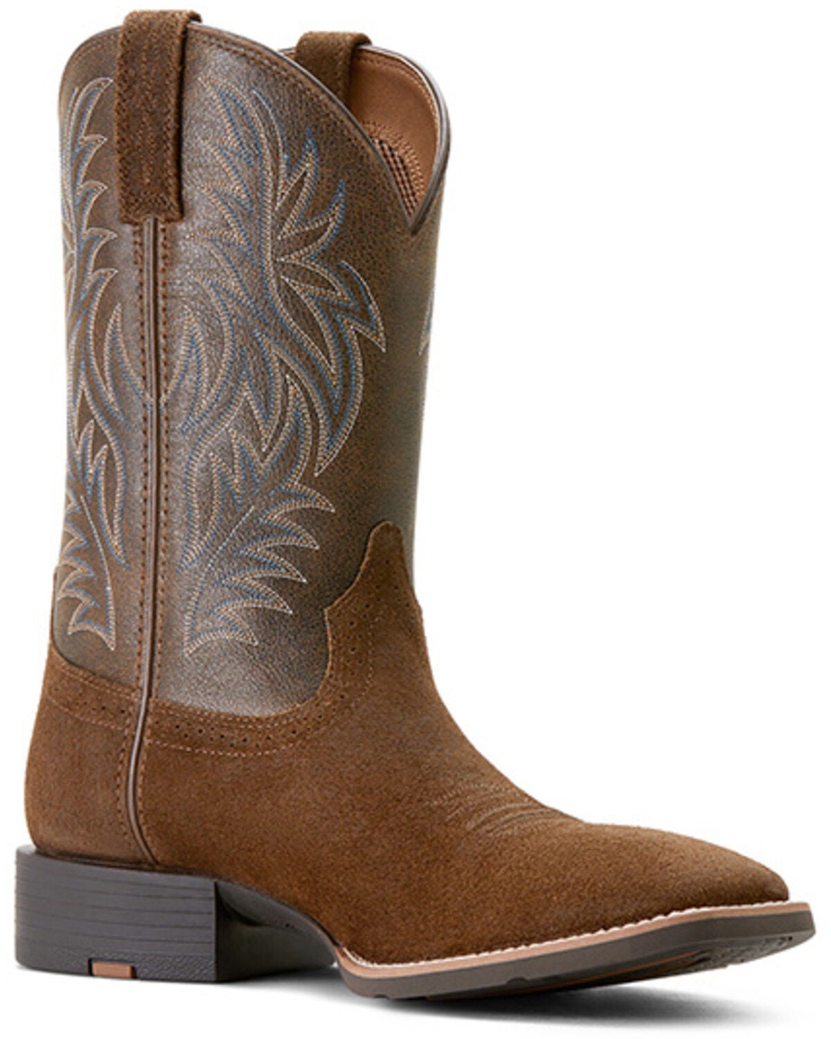 Ariat Men's Sport Performance Western Boots - Broad Square Toe, Brown, hi-res