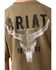 Image #3 - Ariat Boys' Longhorn Logo Short Sleeve Graphic T-Shirt, Tan, hi-res