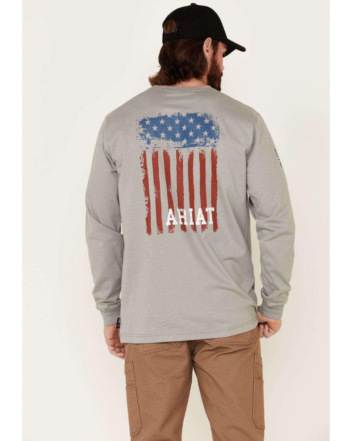 Image #4 - Ariat Men's FR Americana Graphic Crew Long Sleeve Work Shirt, , hi-res