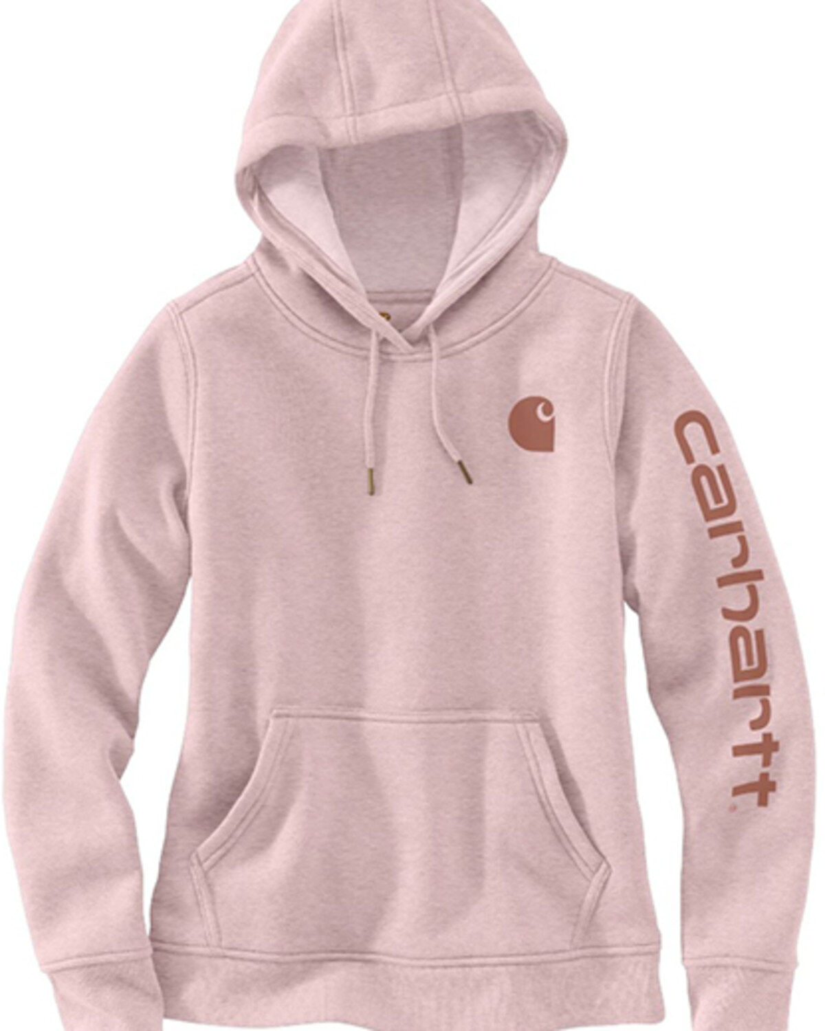 Image #1 - Carhartt Women's Clarksburg Graphic Sleeve Pullover Work Hoodie, Cream, hi-res