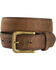 Cody James Boys' Two-Tone Leather Belt, Brown, hi-res