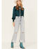 Ceros Women's Light Wash High Rise Distressed Wide Jeans, Blue, hi-res