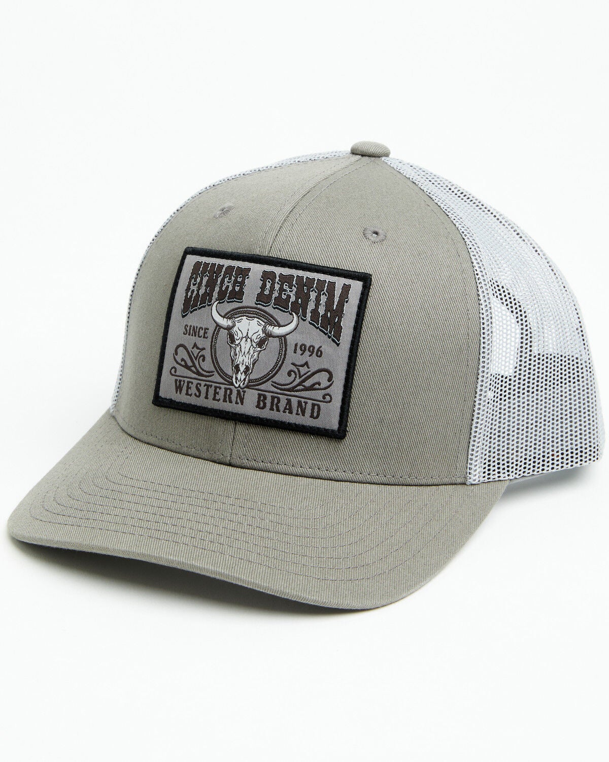 Cinch Men's FlexFit Logo Patch Ball Cap, Grey, hi-res