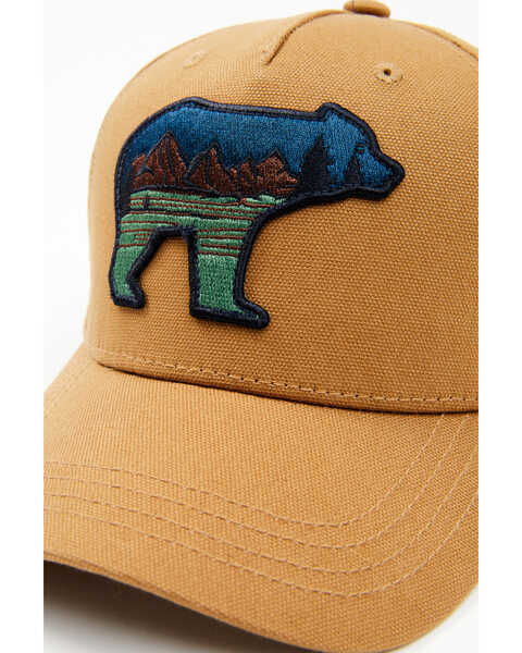 Image #2 - Brothers and Sons Men's Bear Scene Patch Ball Cap, Pecan, hi-res