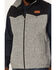 Cinch Men's Lightweight Wool Colorblock Zip-Front Vest, Grey, hi-res
