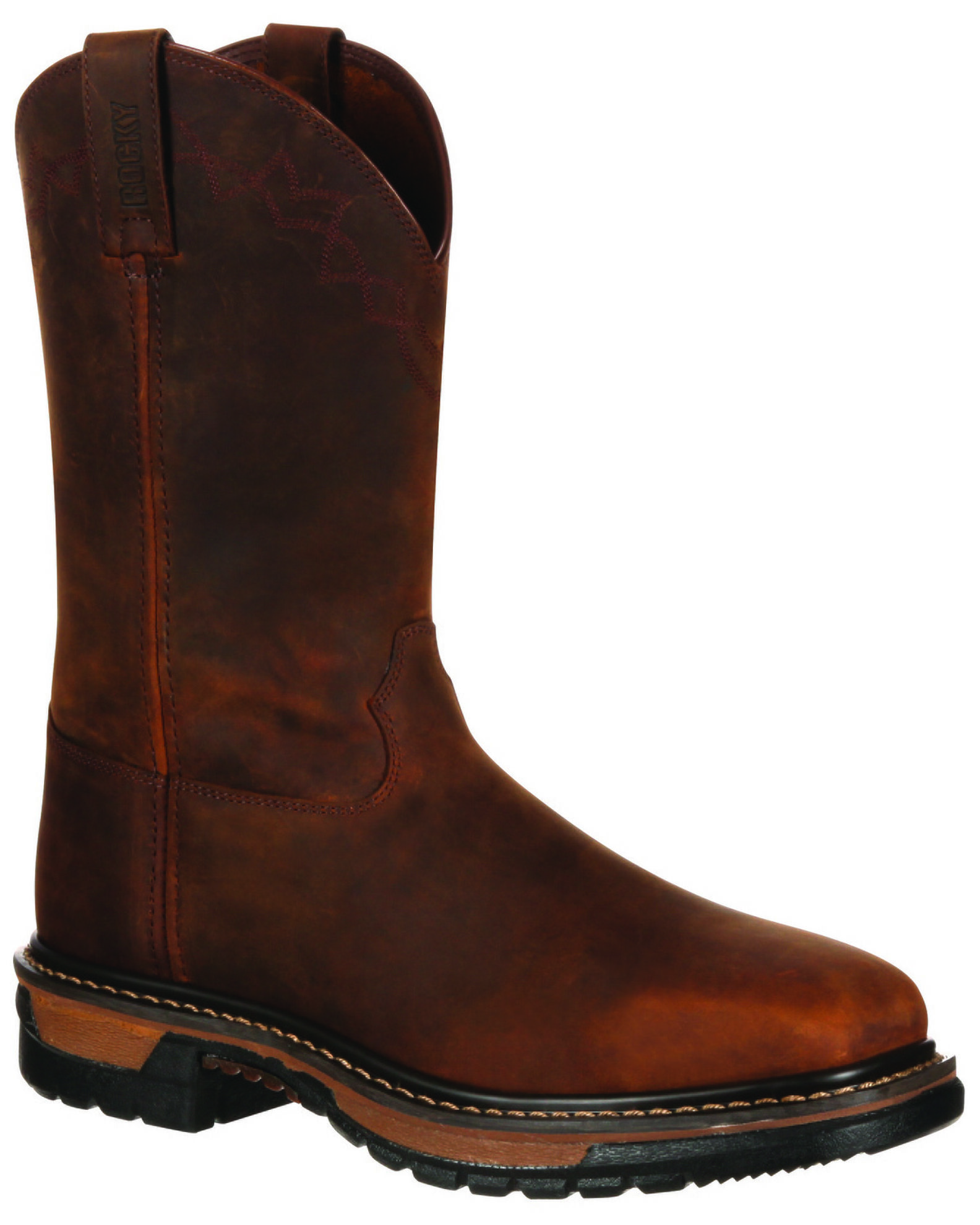 Rocky square toe western boots discount