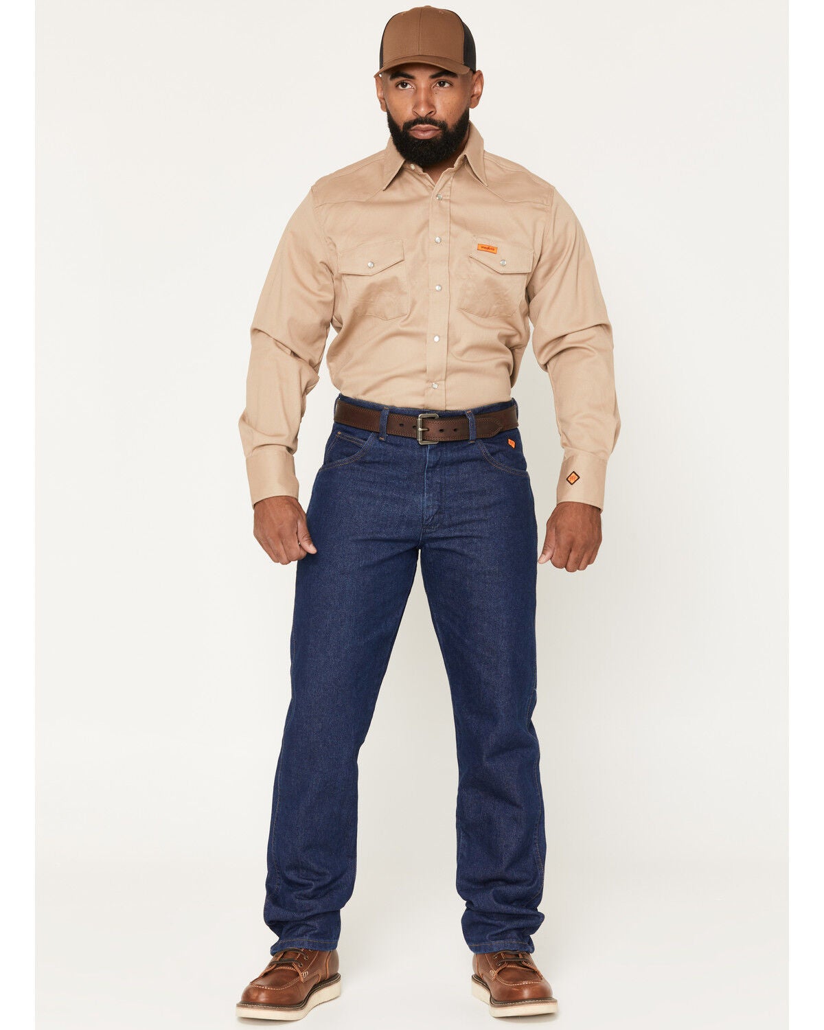 Image #1 - Wrangler Men's Relaxed Flame Resistant Jeans, Denim, hi-res