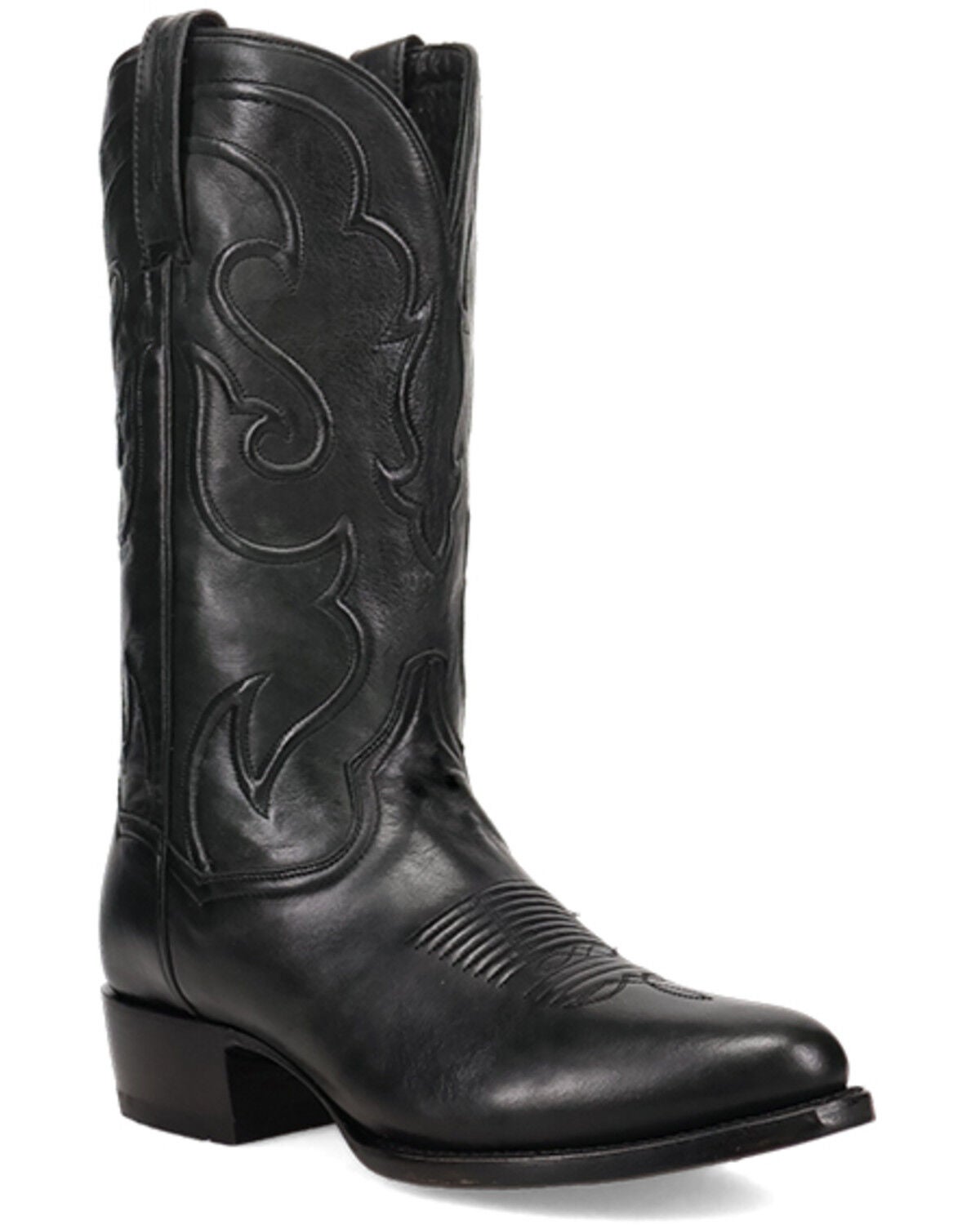 Image #1 - Dan Post Men's Rio Grande Tall Western Boots - Round Toe, Black, hi-res