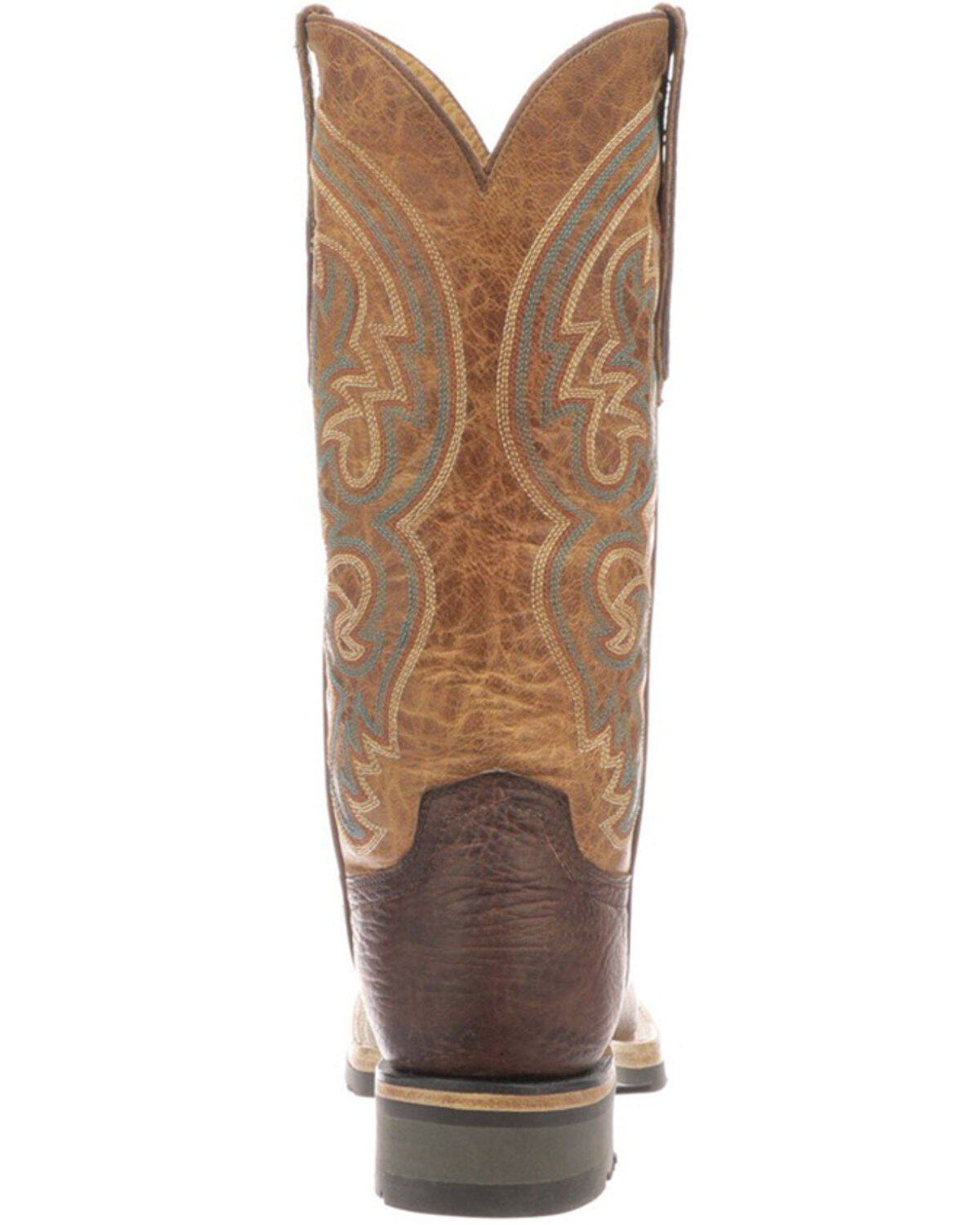 Image #5 - Lucchese Women's Ruth Cowhide Leather Western Boot - Square Toe, Chocolate, hi-res