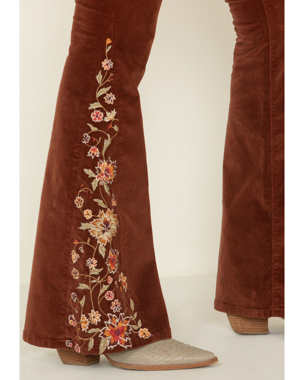 Embroidered flare jeans womens Clearance