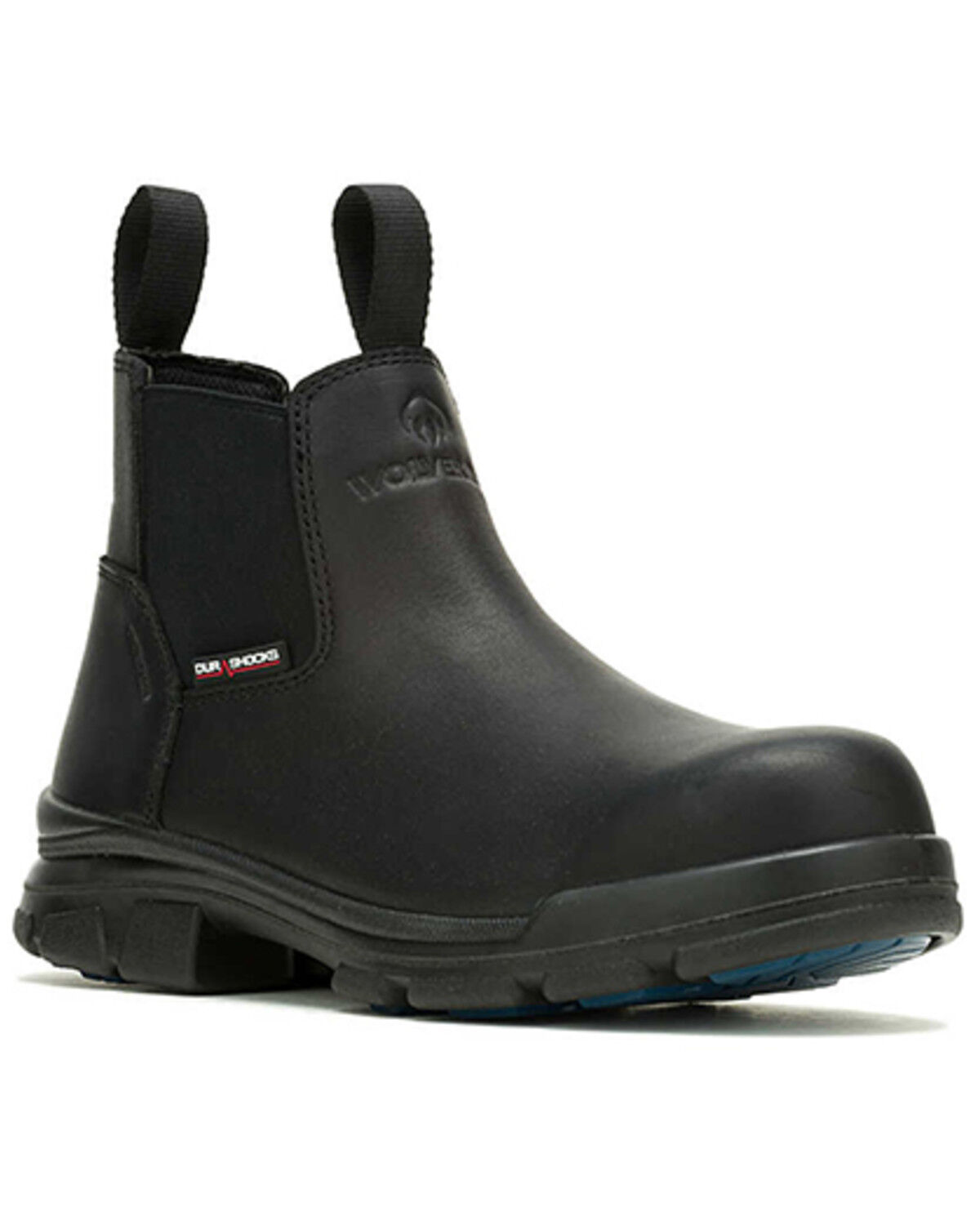 Image #1 - Wolverine Men's Durashocks Icon Romeo Carbonmax® Waterproof Work Boots - Composite Toe, Black, hi-res