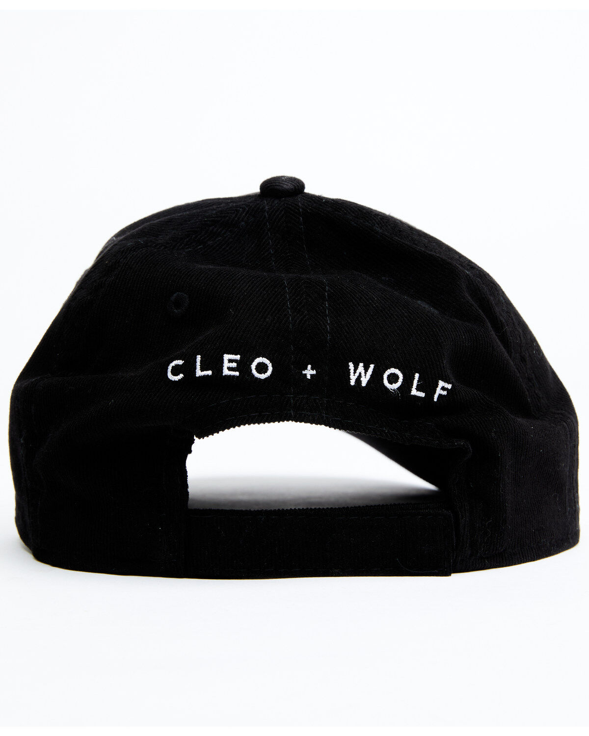Image #3 - Cleo + Wolf Women's Corduroy Lightning Bolt Embroidered Ball Cap, Black, hi-res