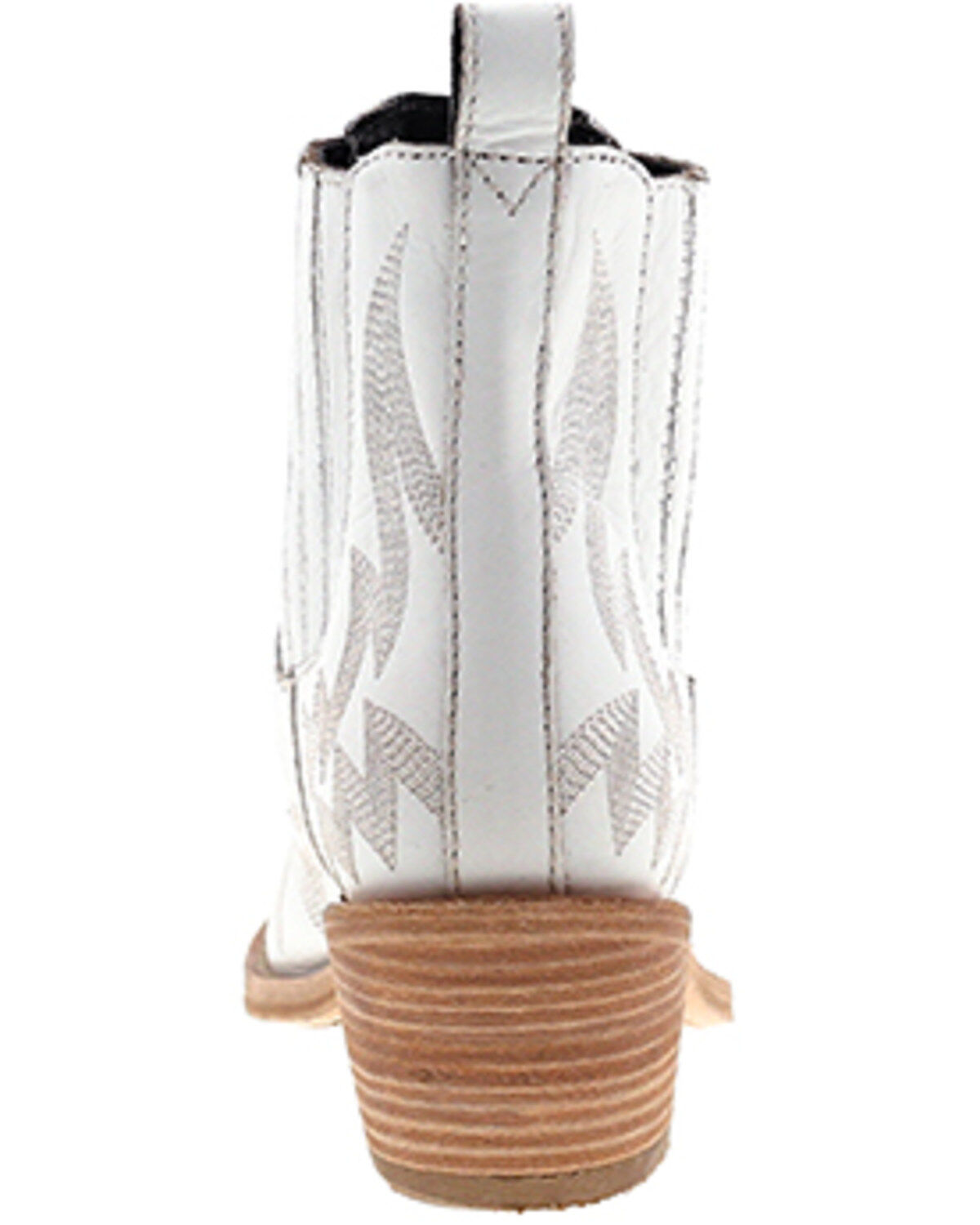 Image #5 - Liberty Black Women's Simone Classic Embroidered Booties - Snip Toe, White, hi-res