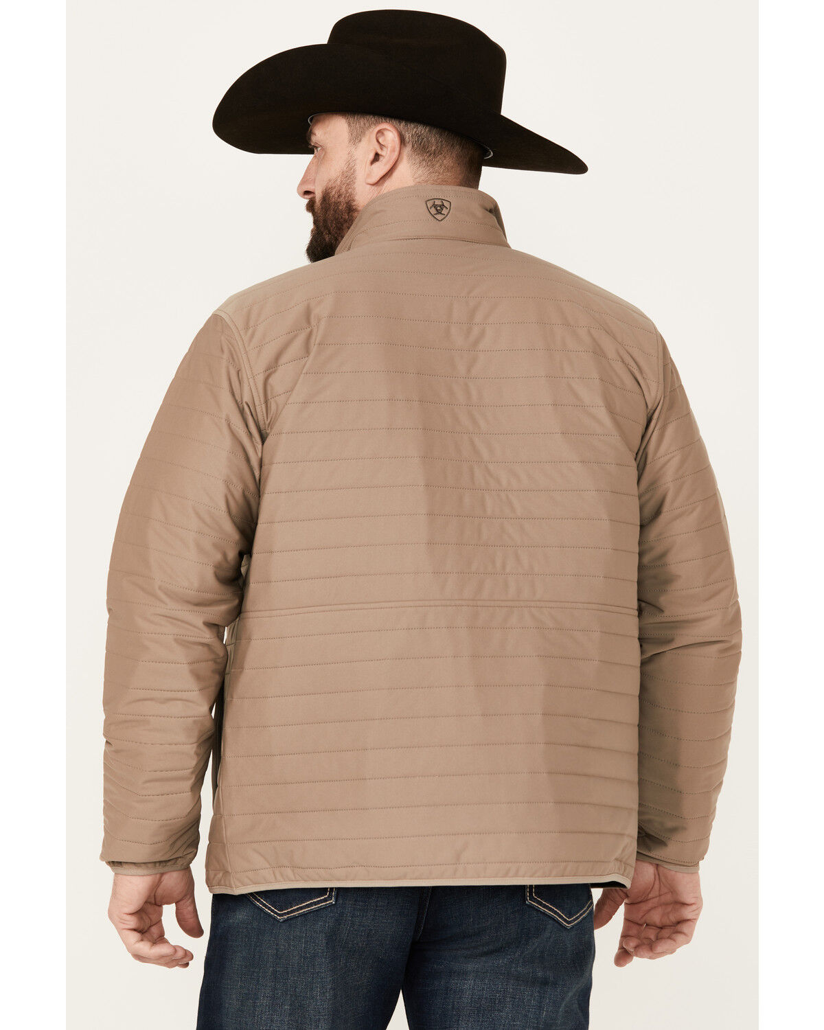 Image #4 - Ariat Men's Wylie Lightweight Zip-Up Puffer Jacket - Tall, Khaki, hi-res