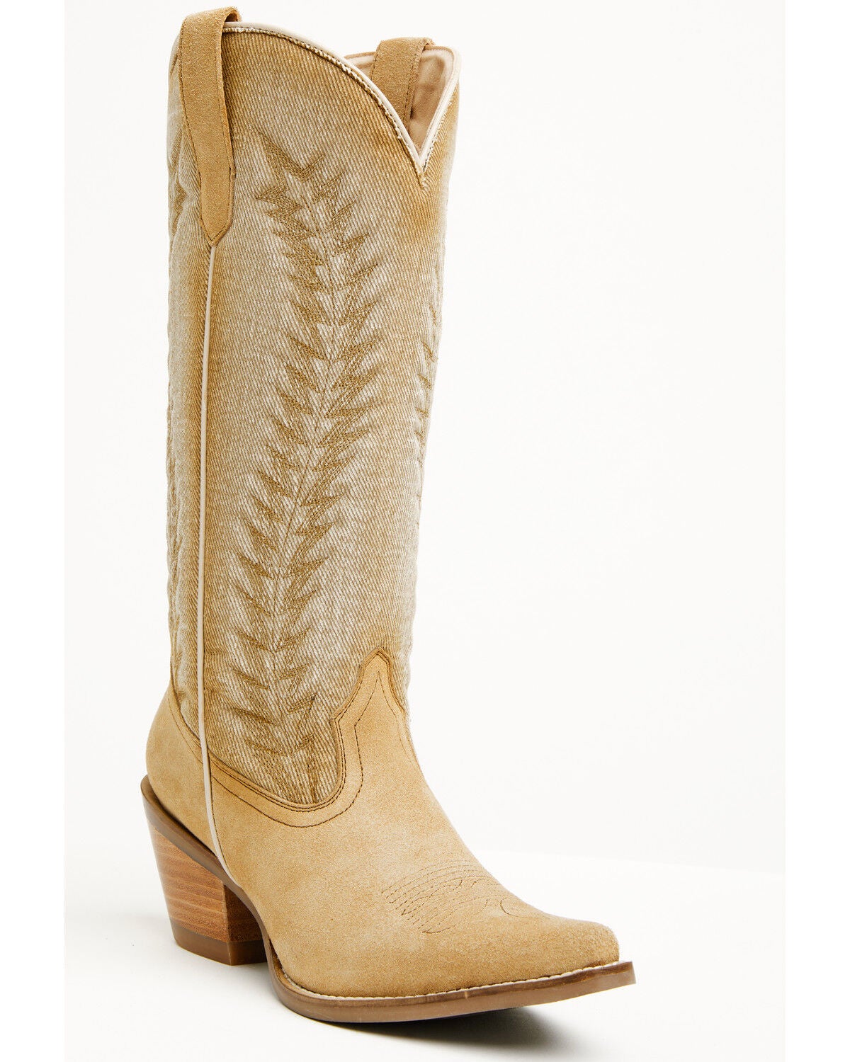 Idyllwind Women's Sawtelle Denim Tall Western Boots - Snip Toe, Tan, hi-res