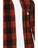 Image #3 - Carhartt Men's Heavyweight Plaid Print Long Sleeve Button-Down Flannel Shirt, Red, hi-res