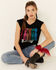 Shyanne Women's Fringe With Benefits Graphic Muscle Tee , , hi-res