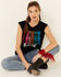 Image #1 - Shyanne Women's Fringe With Benefits Graphic Muscle Tee , , hi-res