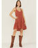 Wishlist Women's About Me Sleeveless Mini Dress, Brick Red, hi-res