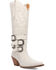 Image #1 - Dingo Women's Buck Wild Suede Tall Western Boots - Round Toe, White, hi-res