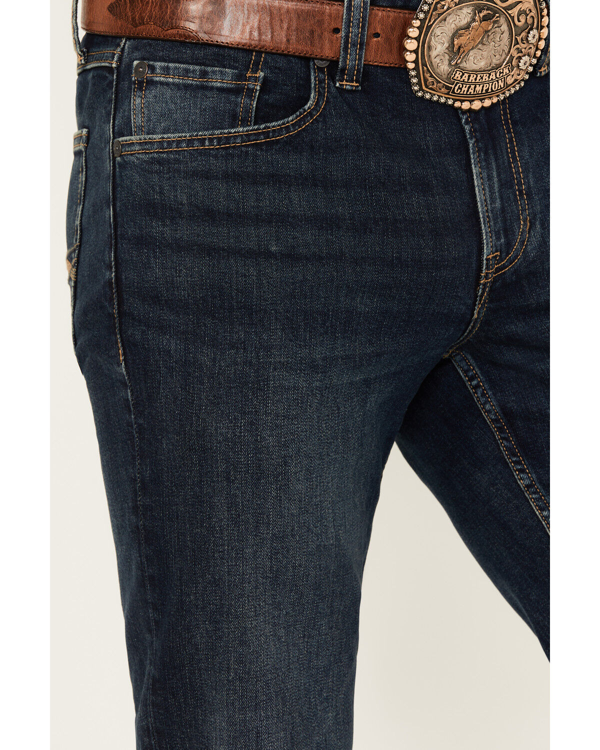 Image #2 - RANK 45® Men's Calico Wash Ambush Slim Straight Stretch Denim Jeans, Dark Wash, hi-res