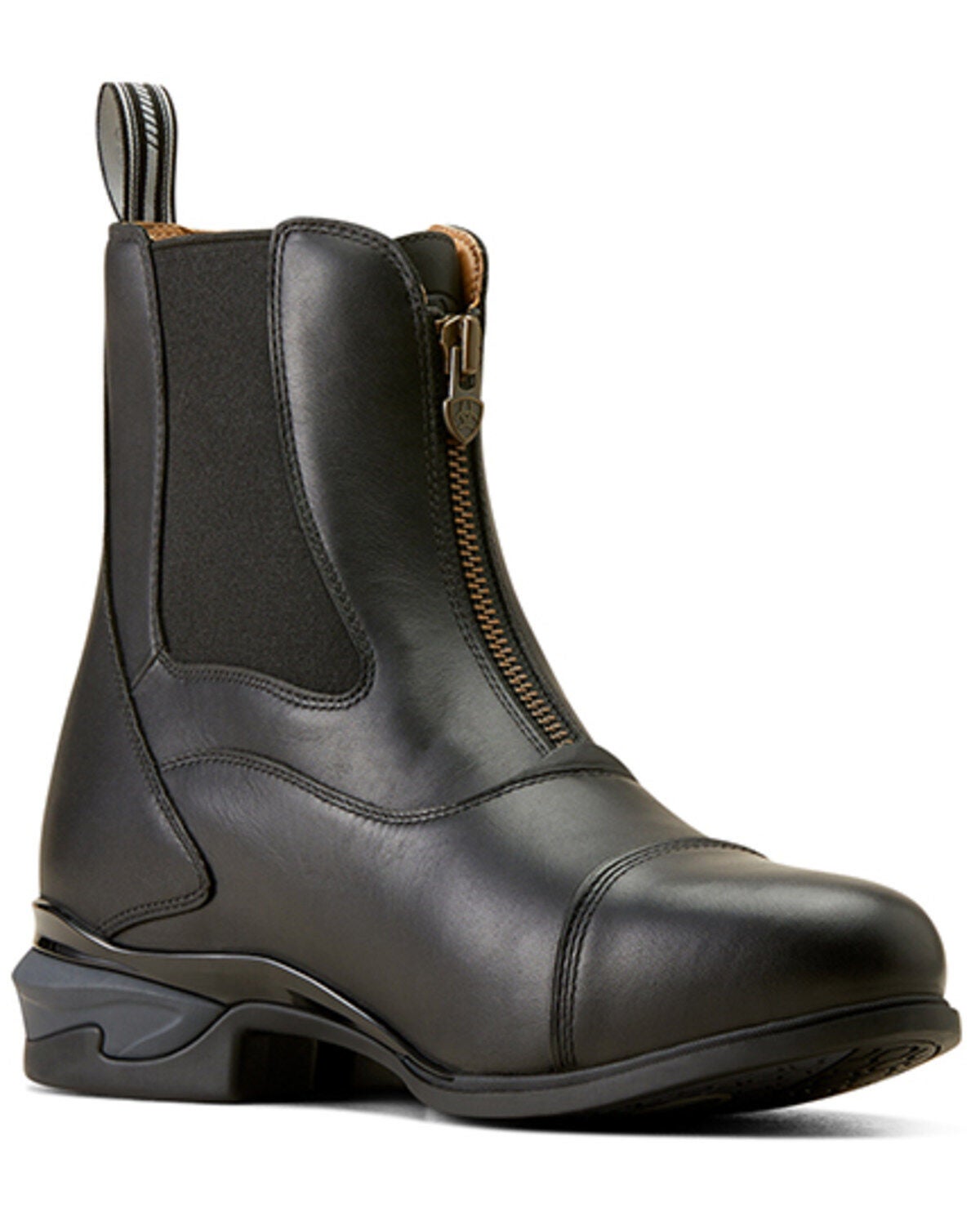 Ariat Men's Devon Zip Paddock Boots - Round Toe, Black, hi-res