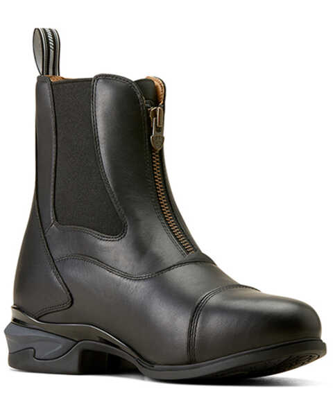 Ariat Men's Devon Zip Paddock Boots - Round Toe , Black, hi-res