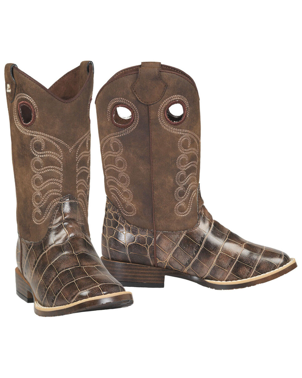 Image #1 - M&F Western Boys' Travis Western Boots - Square Toe, , hi-res