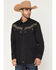 Image #1 - Moonshine Spirit Men's High Noon Embroidered Long Sleeve Snap Western Shirt, Black, hi-res