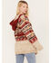 Wrangler Retro Women's Southwestern Print Hooded Cardigan, Oatmeal, hi-res