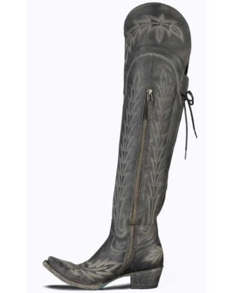 Image #3 - Lane Women's Lexington Leather Tall Western Boots - Snip Toe, Jet Black, hi-res