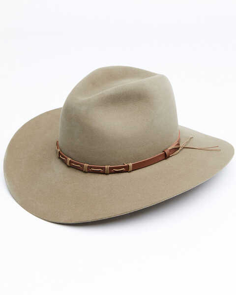 Rodeo King Men's 5X Tracker Bonded Leather Western Felt Hat, Pecan, hi-res