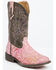 Image #1 - Roper Little Girls' Glitter Southwest Western Boots - Square Toe, Pink, hi-res