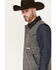 Powder River Outfitters Men's Heathered Wool Vest, Charcoal, hi-res