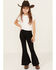 Image #1 - Shyanne Girls' Pull On Flare Jeans, Black, hi-res