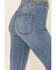 Image #4 - Free People Women's Love Letters Float On Flare Jeans, Blue, hi-res