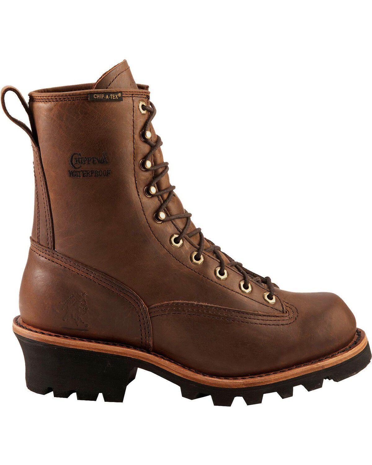 Image #2 - Chippewa Men's Steel Toe 8" Logger Work Boots, Bay Apache, hi-res
