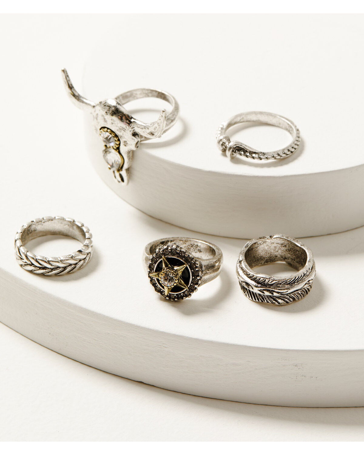 Idyllwind Women's Eastdale Ring Set - 5 Piece, Silver, hi-res