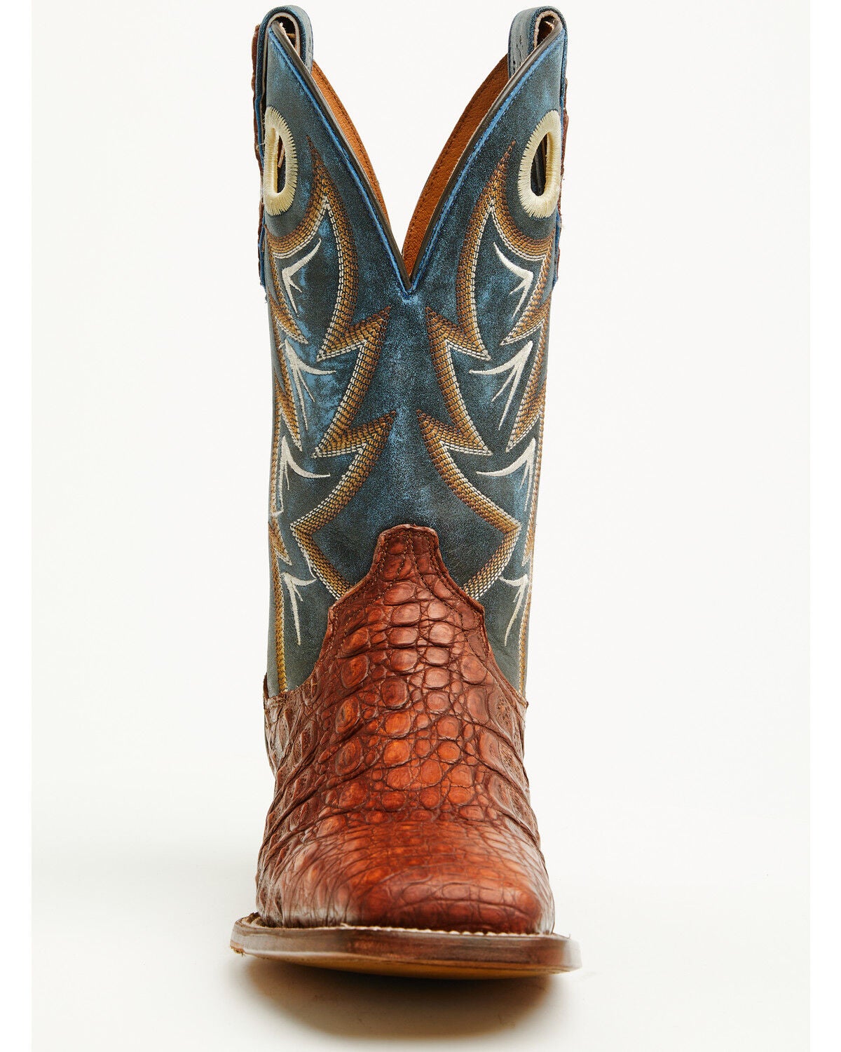 Image #4 - Dan Post Men's Marsh Exotic Caiman Western Boots - Broad Square Toe, Cognac, hi-res
