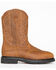 Image #3 - Cody James® Men's Broad Square Composite Toe Western Work Boots, Brown, hi-res