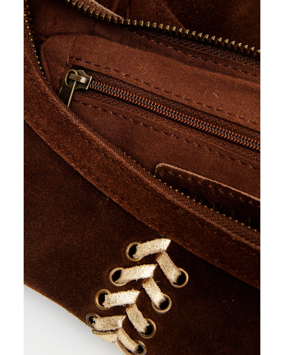 Image #4 - Idyllwind Women's Perlita Suede Crossbody Bag, Brown, hi-res