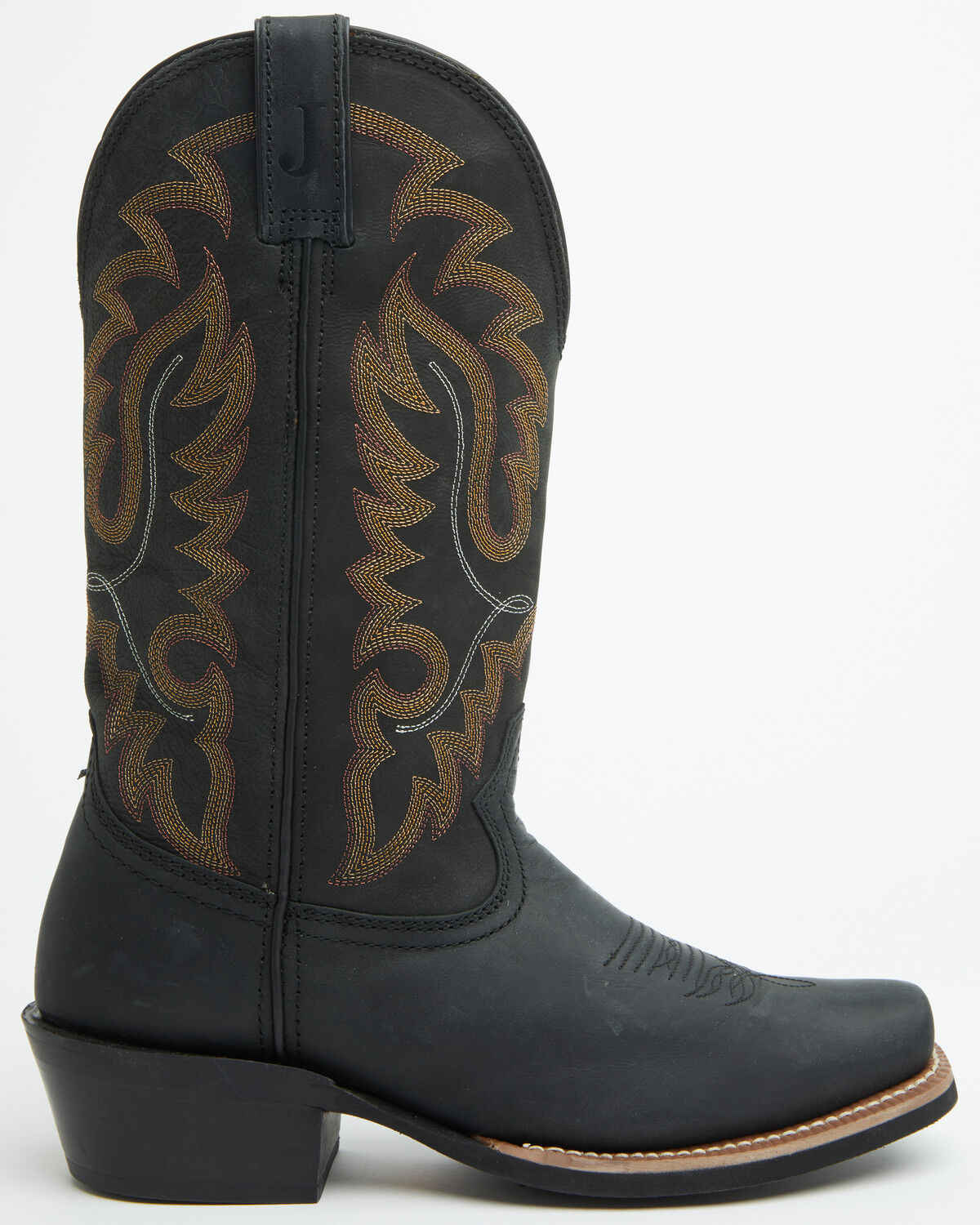 Image #2 - Justin Men's Cowboy Town Performance Western Boots - Square Toe, Black, hi-res