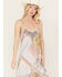 Image #2 - Wild Moss Women's Patchwork Print Smocked High-Low Dress, Ivory, hi-res