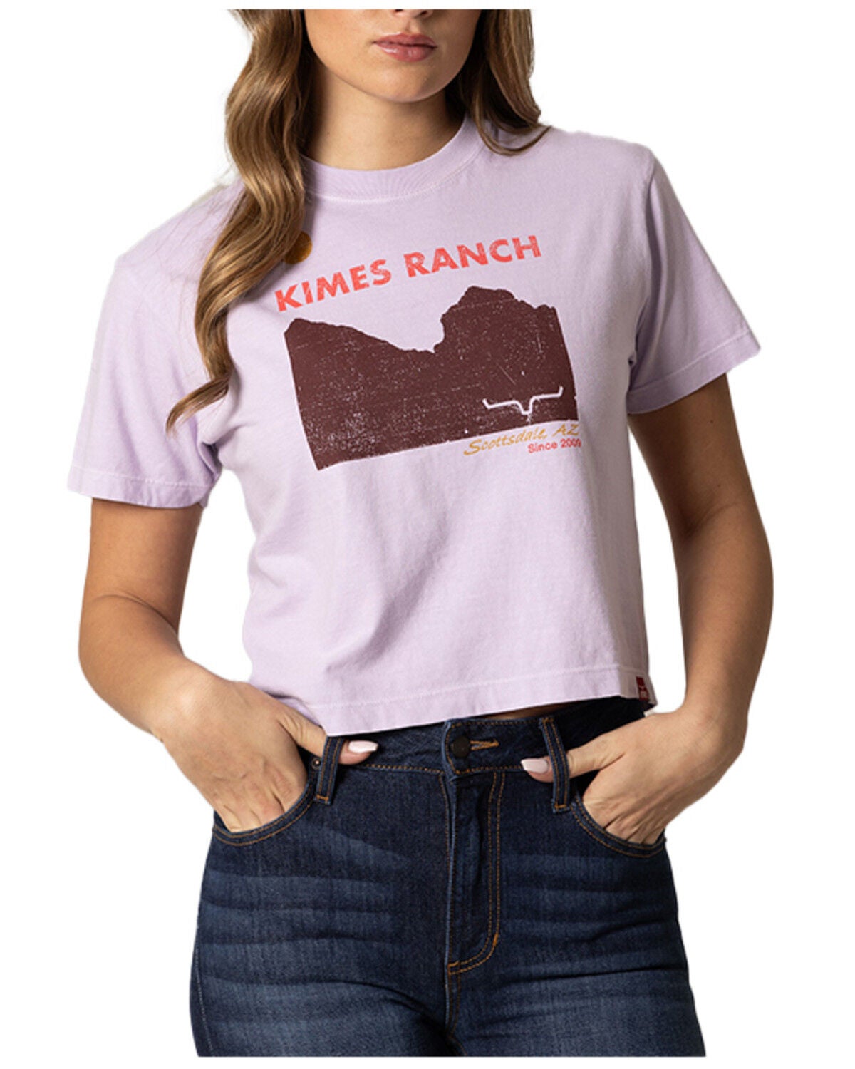 Kimes Ranch Women's Desert Trip Short Sleeve Cropped Graphic Tee, Purple, hi-res