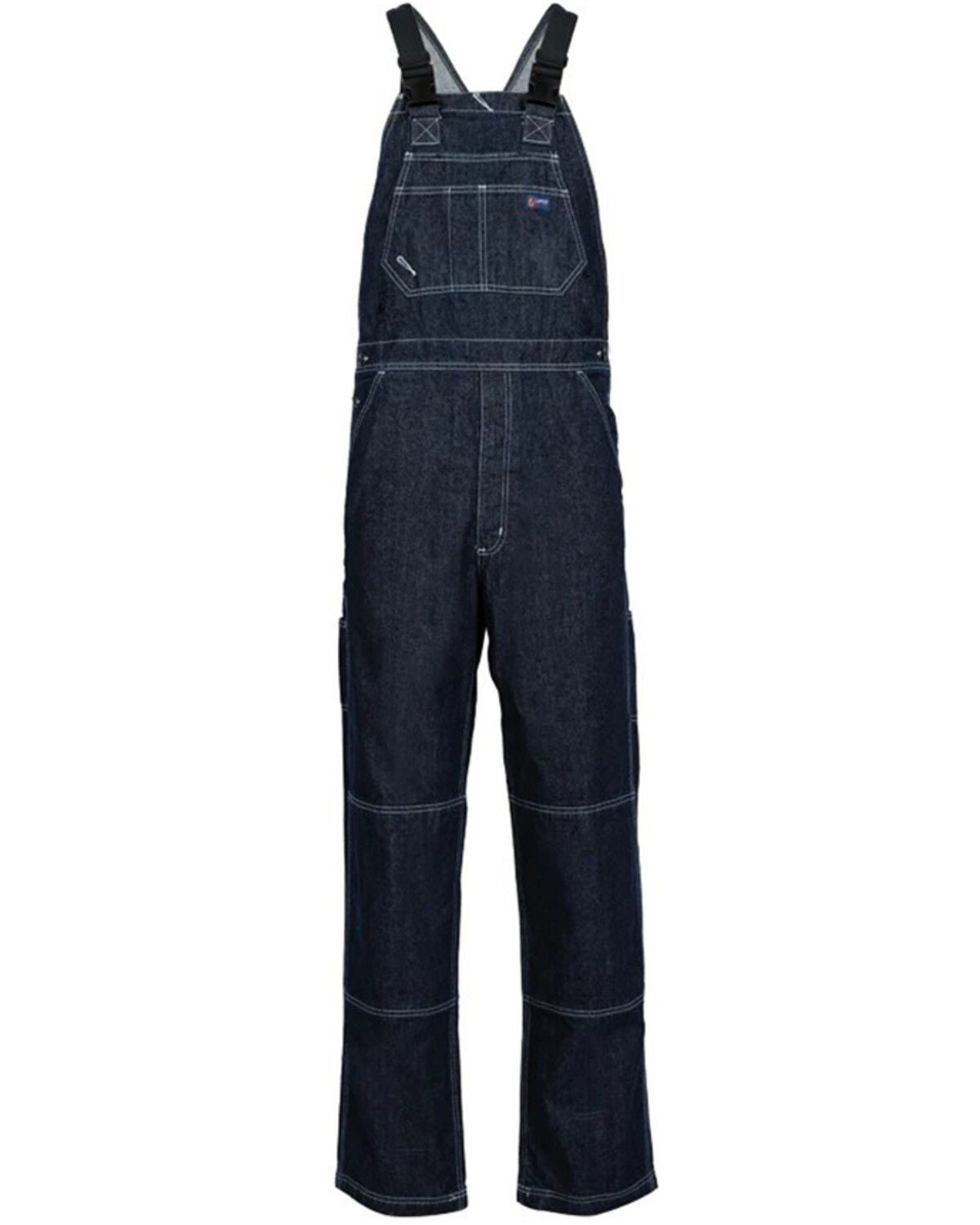 Lapco Men's FR Denim Bib Overalls - Tall, Blue, hi-res