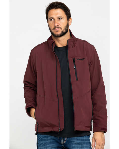 Image #1 - Wrangler Men's Trail Fleece Lined Zip Front Jacket , Burgundy, hi-res