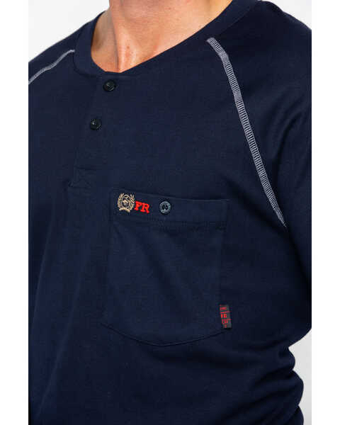 Image #5 - Cinch WRX Men's FR Cotton Long Sleeve Raglan Henley Work Shirt , , hi-res