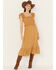 Image #1 - Yura Women's Boot Barn Exclusive Ditsy Floral Ruffle Sleeveless Midi Dress, , hi-res